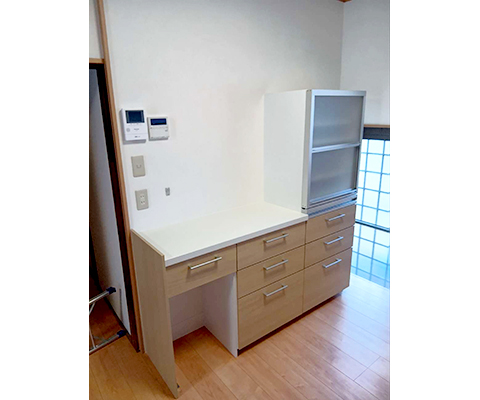 カップボード取り付け工事